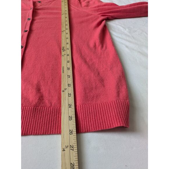 CJ Banks Sweater Pink Button Down‎ 3/4 Sleeve Size X (14) Knit Cardigan - Picture 5 of 9